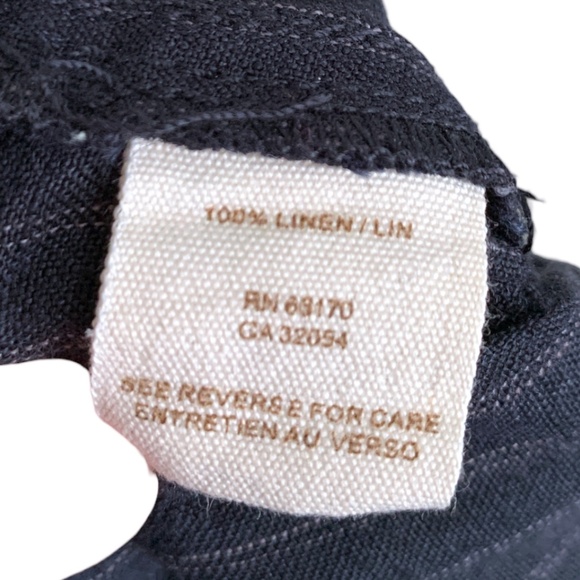 Free People Womens Linen Shorts Size 8 Navy with White Stripes - Picture 5 of 6